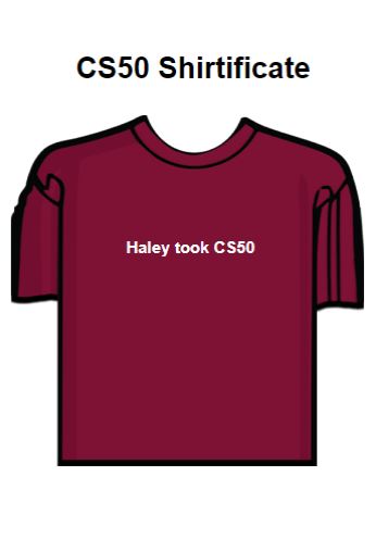 CS50Python Shirtificate