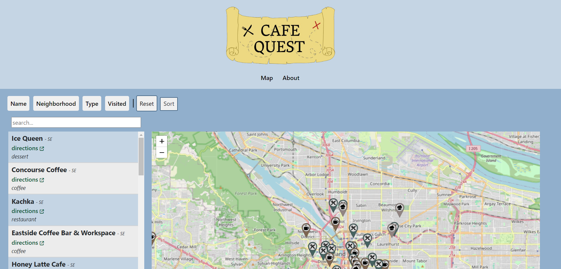 Cafe Quest Header Cafe Quest header